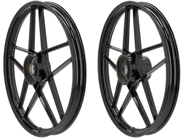 Felgensatz 17" Guss schwarz (5 Doppel-Speichen) Grimeca Nachbau | Hercules Prima, Optima